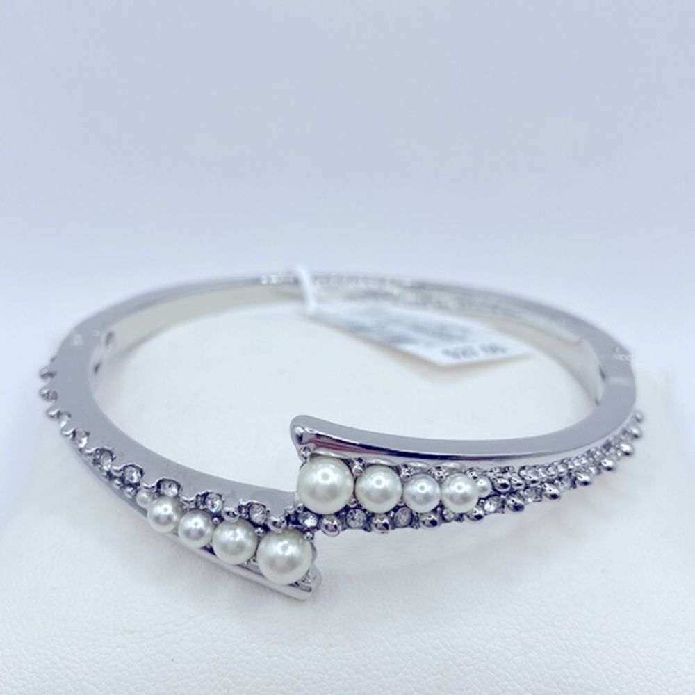 Charter Club Faux Pearl Clamper Bracelet NWT